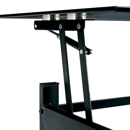 Glass Lift Top Coffee Table, Black