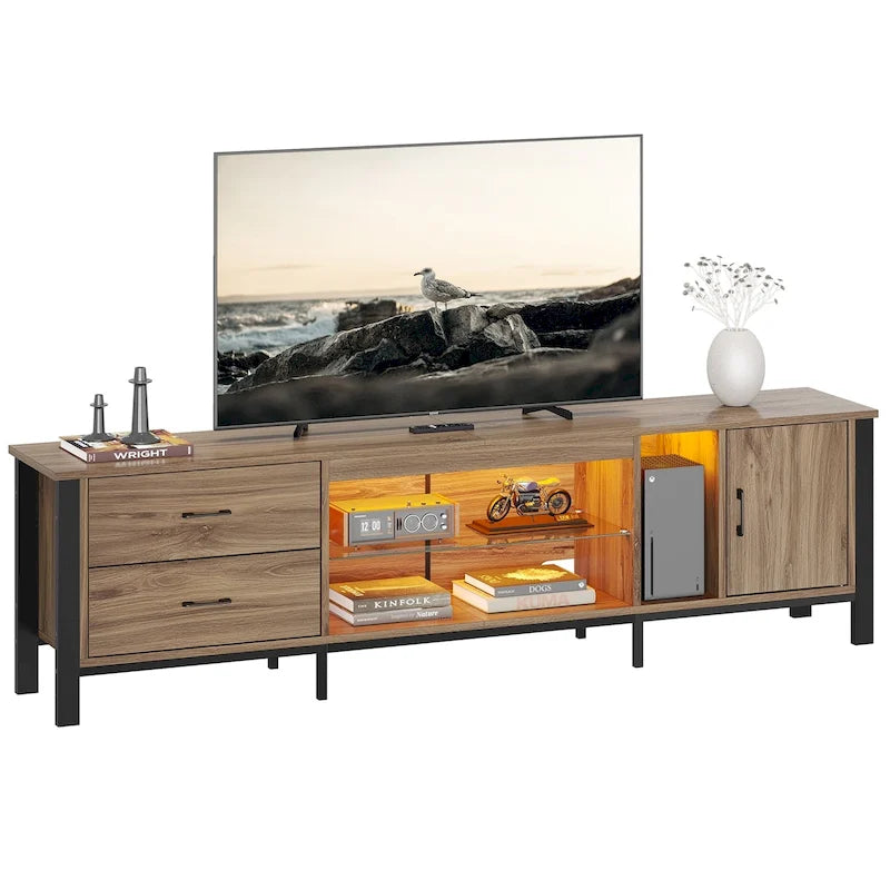 Modern TV Stands for 75/ 80/ 85 inch TV with 2 Drawers - 80 inches