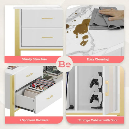 Modern TV Stands for 75/ 80/ 85 inch TV with 2 Drawers - 80 inches