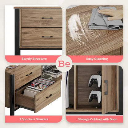 Modern TV Stands for 75/ 80/ 85 inch TV with 2 Drawers - 80 inches