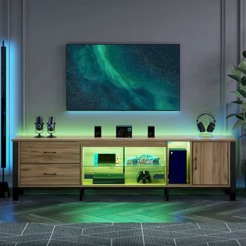 Modern TV Stands for 75/ 80/ 85 inch TV with 2 Drawers - 80 inches
