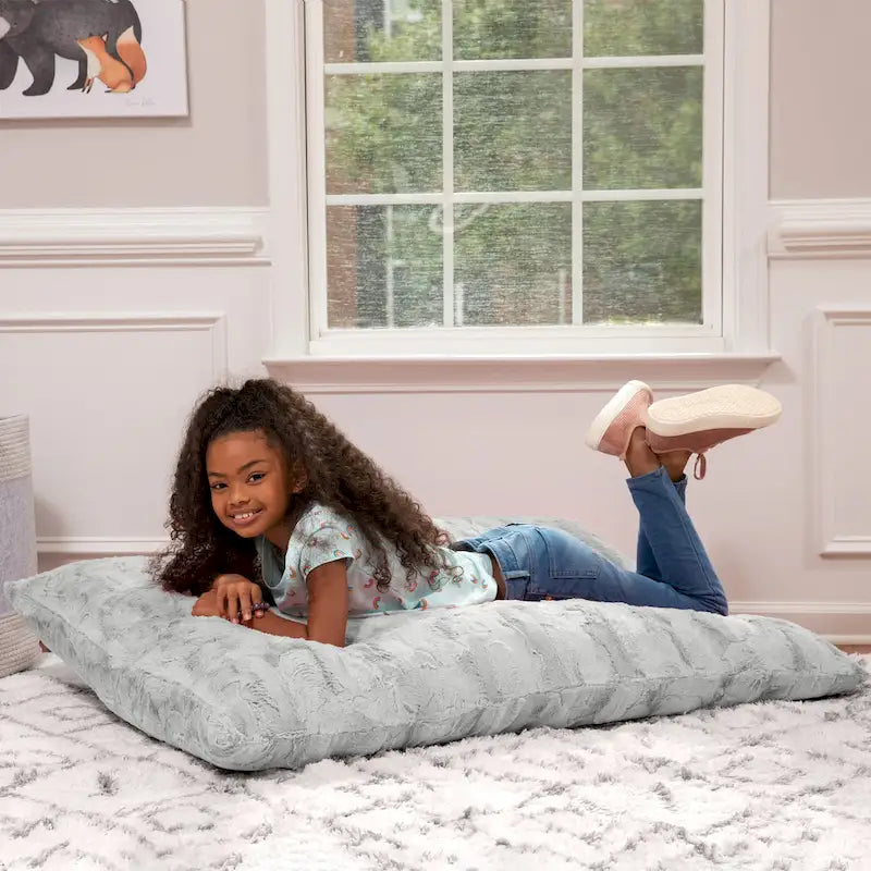 Jaxx Saxx 3.5 Foot Giant Decor Floor Pillow For Kids, Faux-Fur