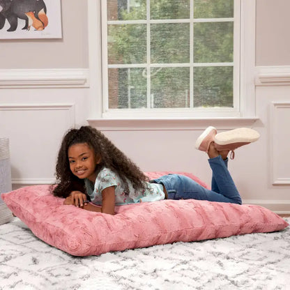 Jaxx Saxx 3.5 Foot Giant Decor Floor Pillow For Kids, Faux-Fur