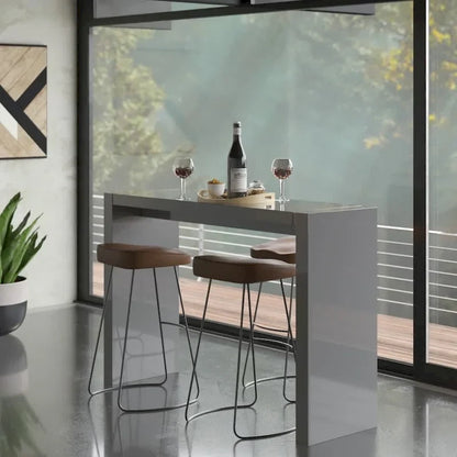 MDF Lacquered Wooden Dining Room Bar Table