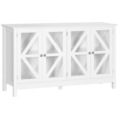 HOMCOM Kitchen Sideboard, Buffet Cabinet with Adjustable Storage Shelf