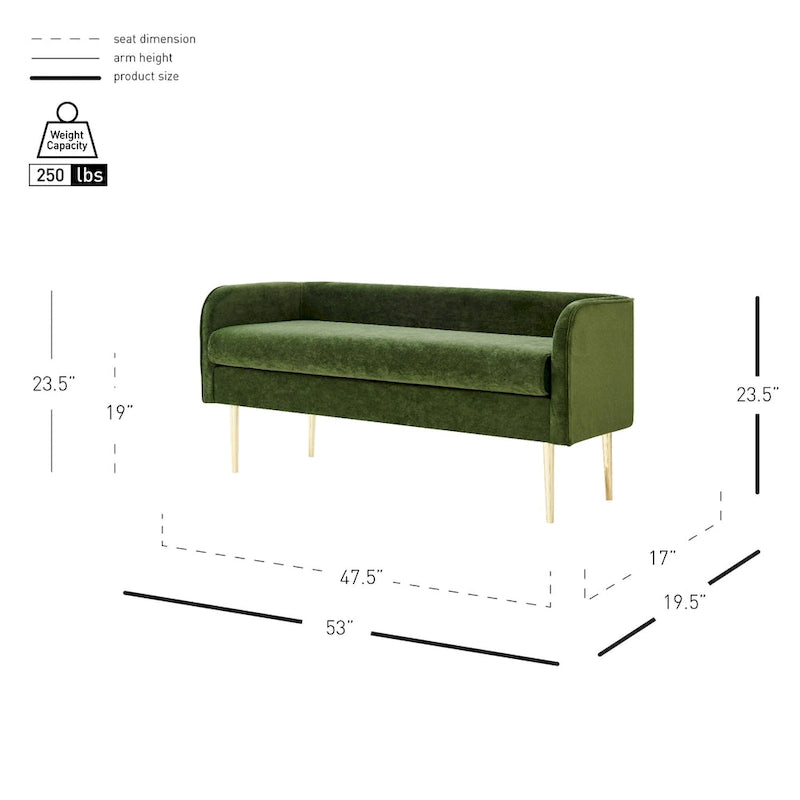 Marsha Velvet Bench