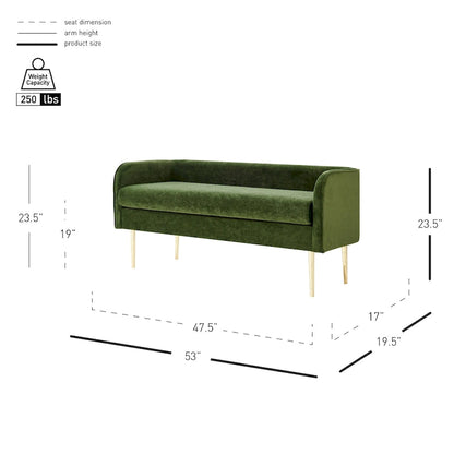 Marsha Velvet Bench