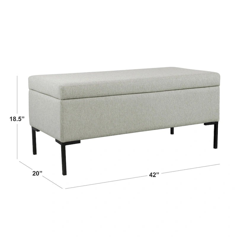 HomePop Storage Bench with Metal Legs