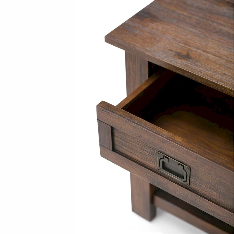 WYNDENHALL Garret SOLID ACACIA WOOD 22 inch Wide Square Rustic End Side Table - 22W x 22 D x 22 H