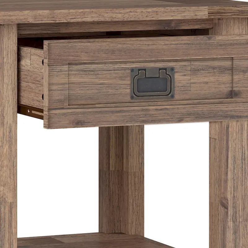 WYNDENHALL Garret SOLID ACACIA WOOD 22 inch Wide Square Rustic End Side Table - 22W x 22 D x 22 H