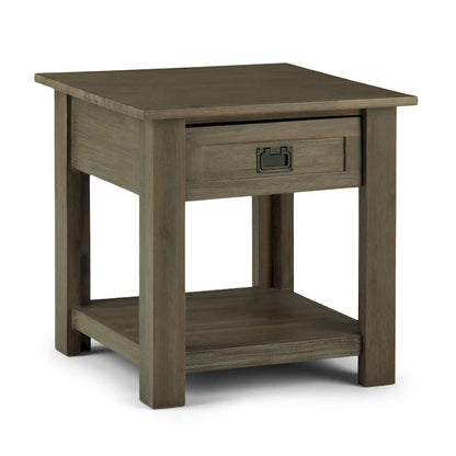 WYNDENHALL Garret SOLID ACACIA WOOD 22 inch Wide Square Rustic End Side Table - 22W x 22 D x 22 H