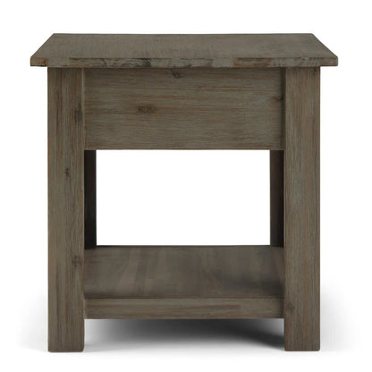 WYNDENHALL Garret SOLID ACACIA WOOD 22 inch Wide Square Rustic End Side Table - 22W x 22 D x 22 H