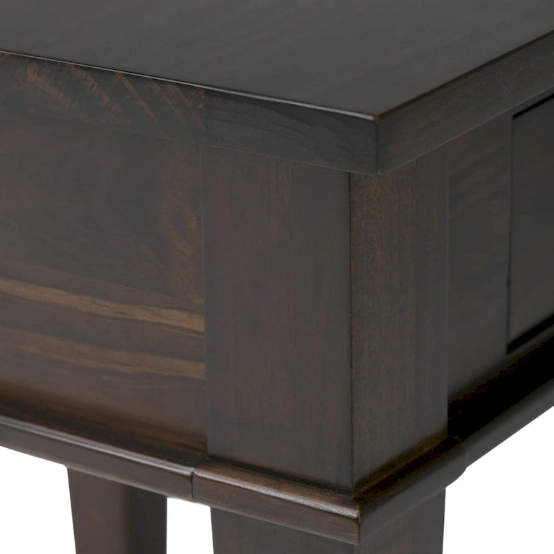 WYNDENHALL Sterling SOLID WOOD 18 inch Wide Square Transitional End Side Table - 18 W x 18 D x 20 H