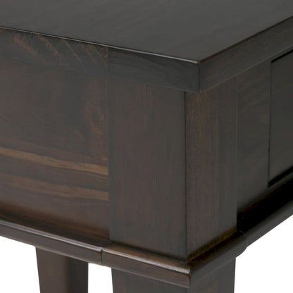WYNDENHALL Sterling SOLID WOOD 18 inch Wide Square Transitional End Side Table - 18 W x 18 D x 20 H