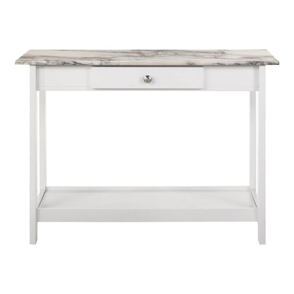 DH BASIC Transitional Rubberwood 4-Piece Open-Shelf Coffee Table Set with Drawer by Denhour