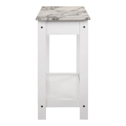 DH BASIC Transitional Rubberwood 4-Piece Open-Shelf Coffee Table Set with Drawer by Denhour