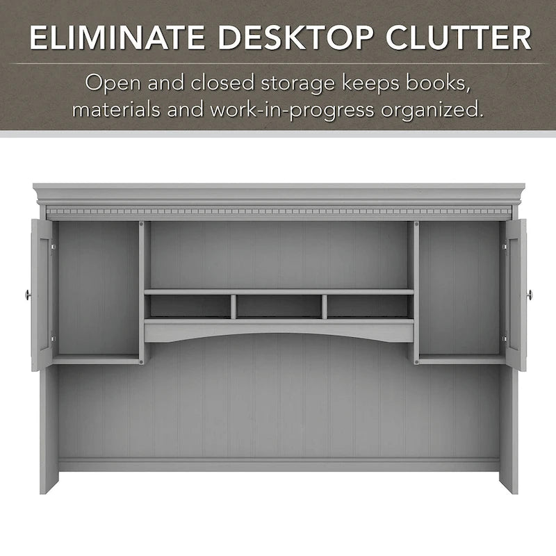 Fairview 60W Hutch for L Shaped Desk by Bush Furniture