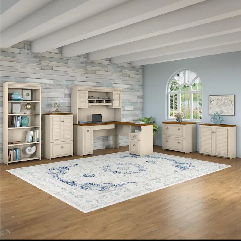 Fairview 60W Hutch for L Shaped Desk by Bush Furniture