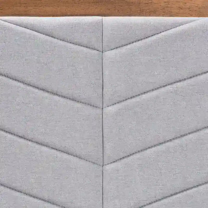 Iden Modern and Contemporary Fabric and Wood Twin Headboard in Grey