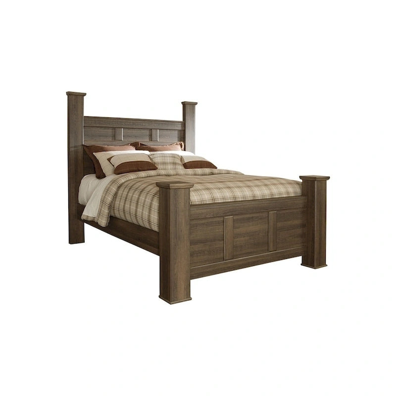 Juararo Dark Brown Poster Bed