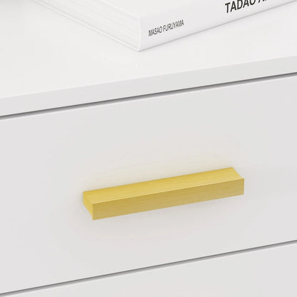 Timechee 23.6 Tall 3 - Drawer Nightstand In White/Black