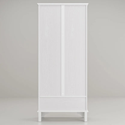 Oak Finish Wooden Curio Cabinet Display Storage Case Bathroom Cabinet - 70.9Hx31.5W