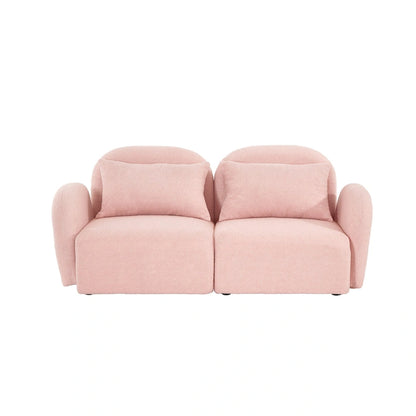 Living Room Furniture Lazy Sofa Loveseat Teddy Fabric White
