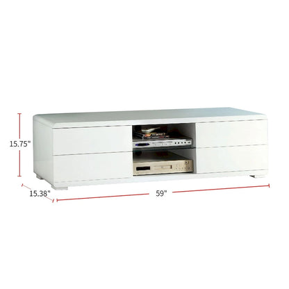 4 Drawers High Gloss Lacquer Coating TV Stand