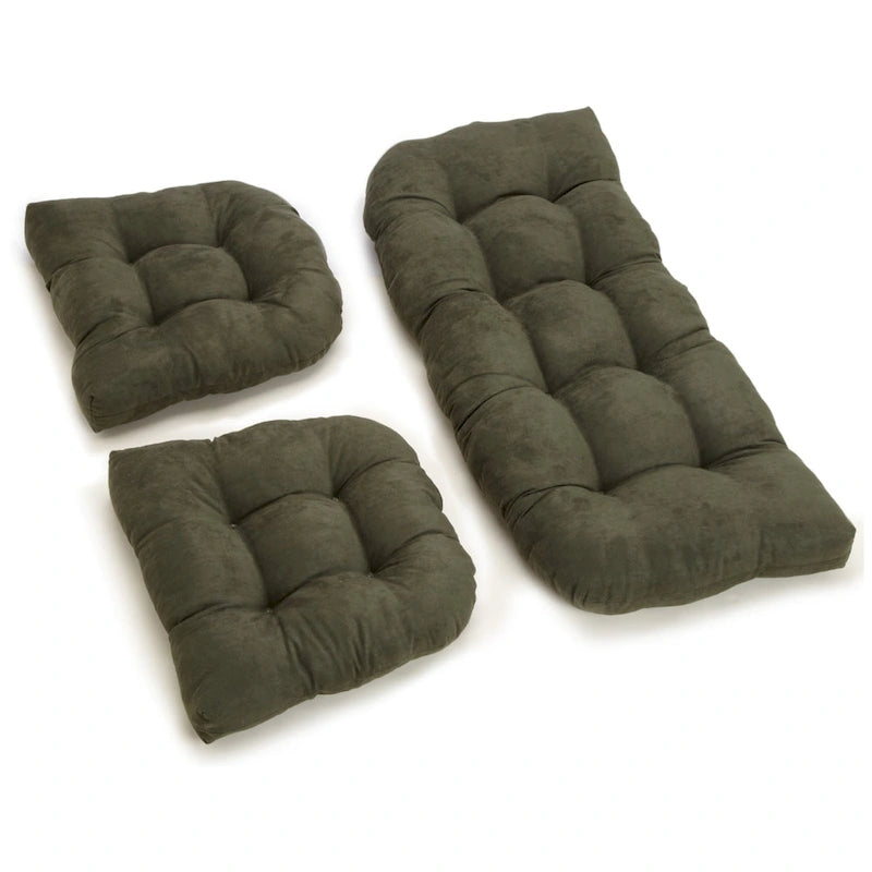 Microsuede 3-piece Indoor Settee Cushion Set