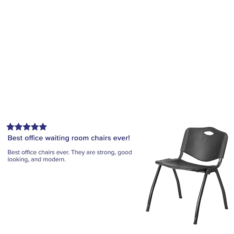 880 lb. Capacity Industrial Plastic Stack Chair with Carrying Handle