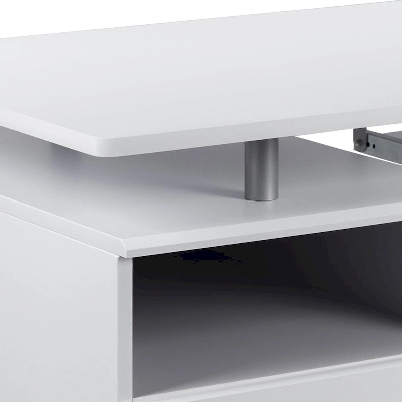 Pedestal 3-drawer Computer Desk with Keyboard Tray