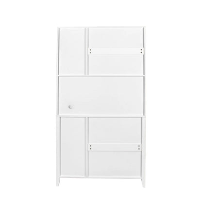 Large Kitchen Pantry Storage Cabinet with Glass Doors