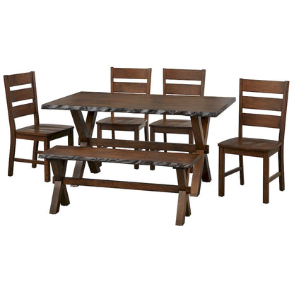 Simple Living Mandeville 6-piece Solid Wood Dining Set with Bench