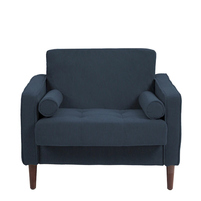 2 Set Modern Wide Armchair Corduroy Accent Chairs