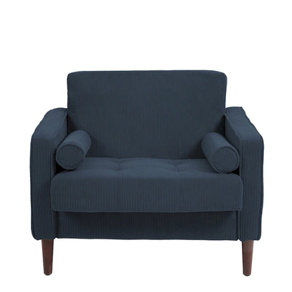 2 Set Modern Wide Armchair Corduroy Accent Chairs