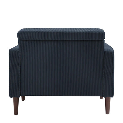 2 Set Modern Wide Armchair Corduroy Accent Chairs