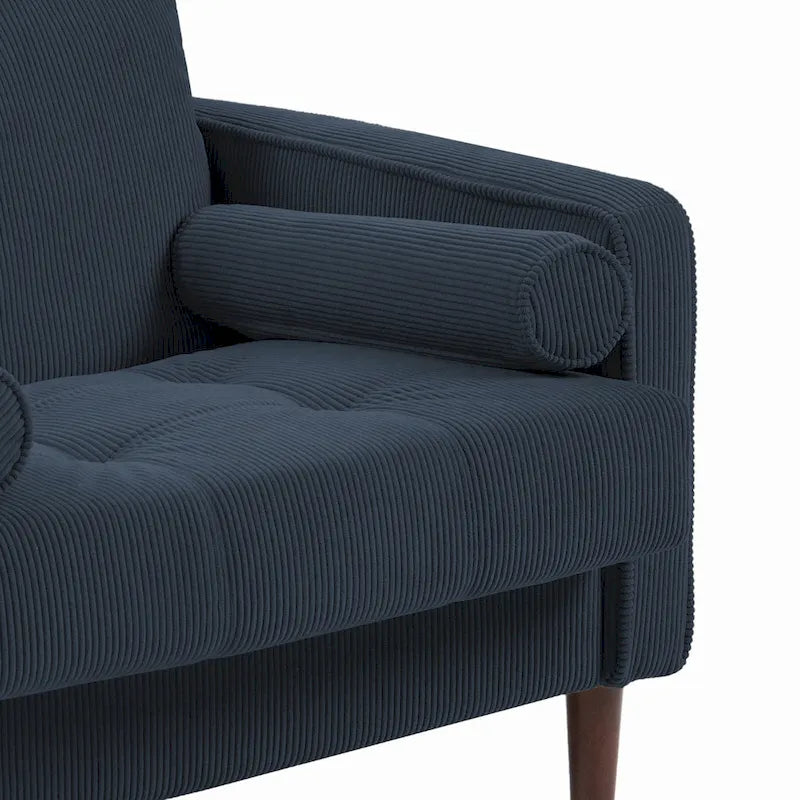 2 Set Modern Wide Armchair Corduroy Accent Chairs