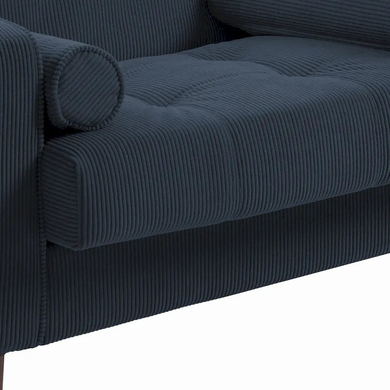 2 Set Modern Wide Armchair Corduroy Accent Chairs