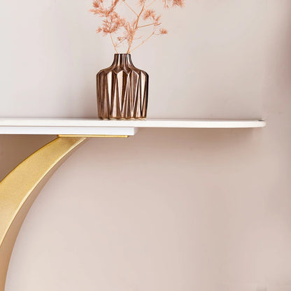 Modern Console Table, Exquisite shape design, Metal Frame with Adjustable foot pads for Entrance