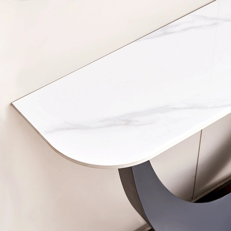 Modern Console Table, Exquisite shape design, Metal Frame with Adjustable foot pads for Entrance