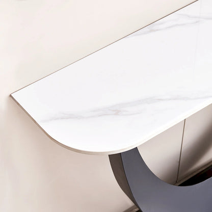 Modern Console Table, Exquisite shape design, Metal Frame with Adjustable foot pads for Entrance