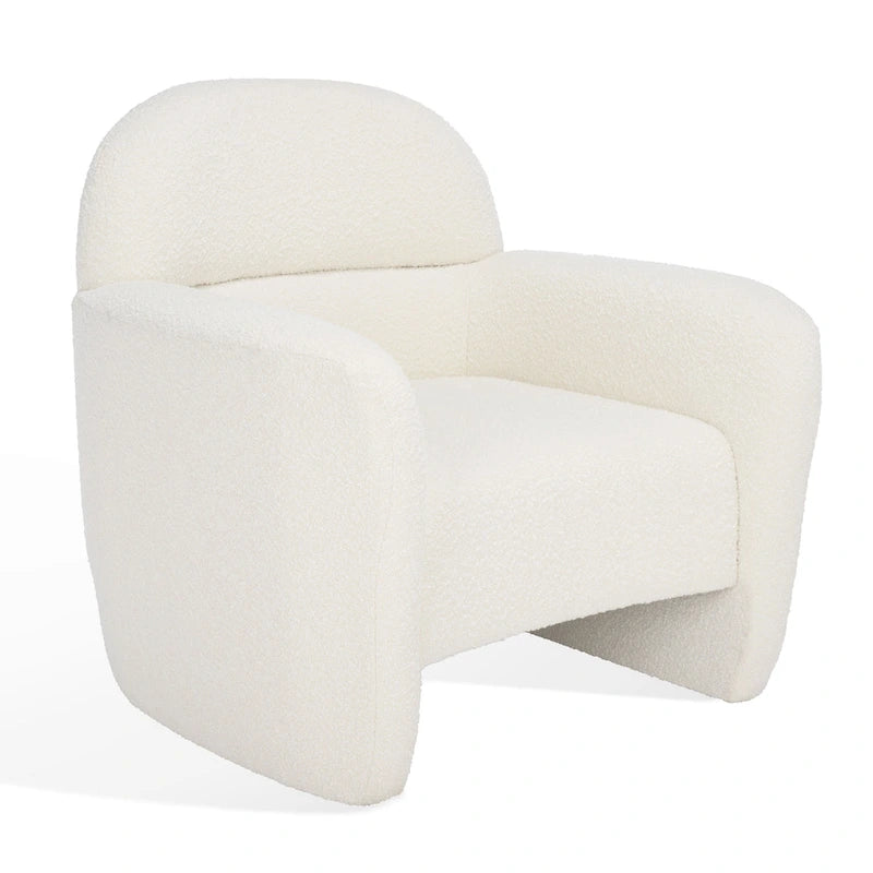 SAFAVIEH Couture Dorlies Boucle Accent Chair - 33 In W x 33.5 In D x 34 In H - 33Wx34Dx34H