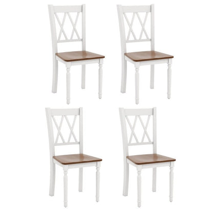 Wooden Farmhouse Kitchen Chairs with Rubber Wood Seat - 18 x 19 x 38