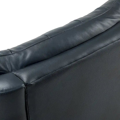 Jordano Mid-century Genuine Leather Recliner with Metal Base by HULALA HOME