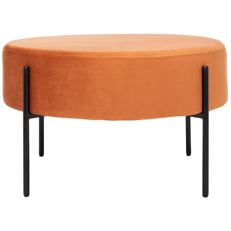 SAFAVIEH Shianne Round Velvet Cocktail Ottoman