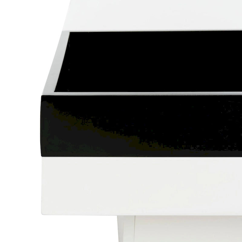 SAFAVIEH Phylis White/ Black Coffee Table - 35.4 x 35.4 x 11.8 - 35Wx35Dx12H