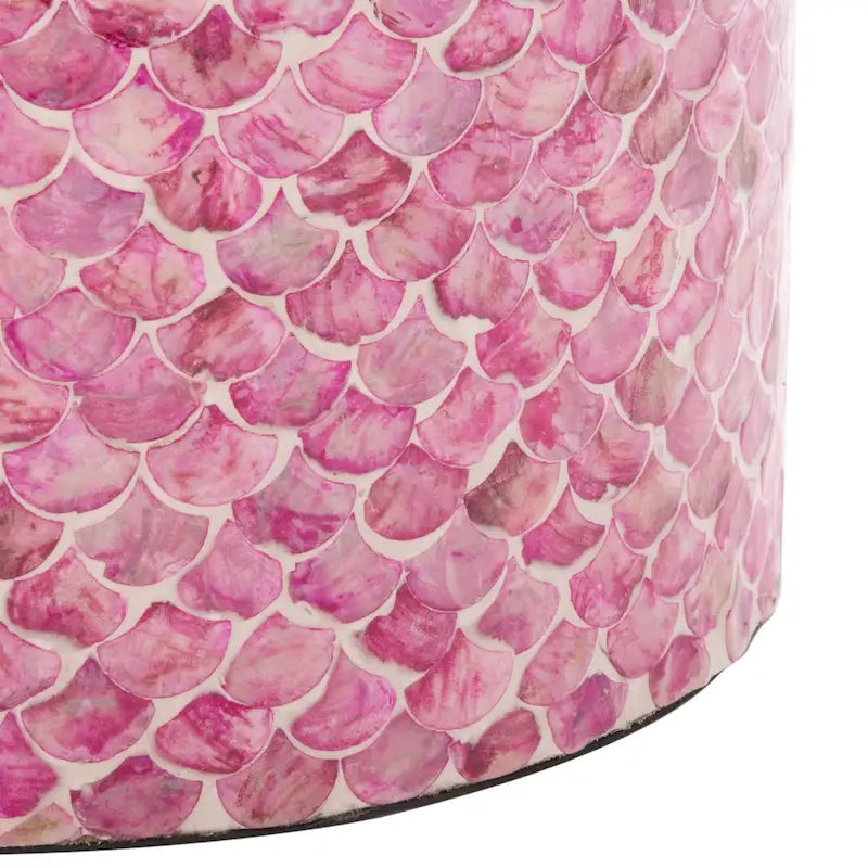 SAFAVIEH Rilla Dark Pink Round Accent Table - 13.8 W x 13.8 L x 19.7 H - 14Wx14Dx20H
