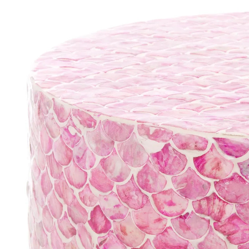SAFAVIEH Rilla Dark Pink Round Accent Table - 13.8 W x 13.8 L x 19.7 H - 14Wx14Dx20H