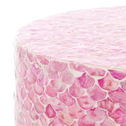 SAFAVIEH Rilla Dark Pink Round Accent Table - 13.8 W x 13.8 L x 19.7 H - 14Wx14Dx20H