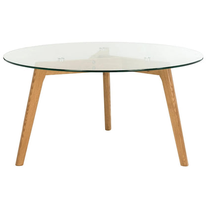 SAFAVIEH Rachelle Mid-Century Round Glass Coffee Table - 35.4 x 35.4 x 17.7 - 35Wx35Dx18H